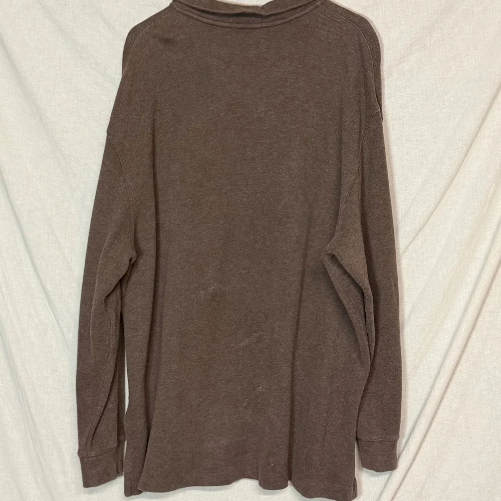 Polo Ralph Lauren Mens 3XB Brown Quarter Zip Pullover Sweater Big & Tall